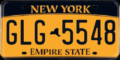 NY license plate GLG5548