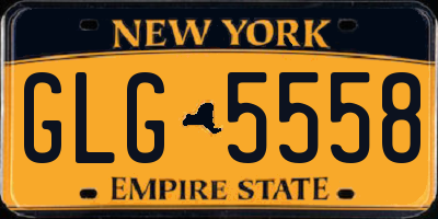 NY license plate GLG5558