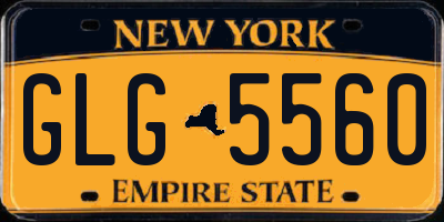 NY license plate GLG5560