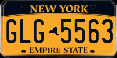 NY license plate GLG5563