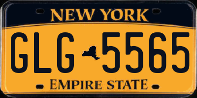NY license plate GLG5565