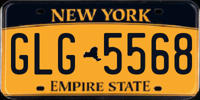 NY license plate GLG5568