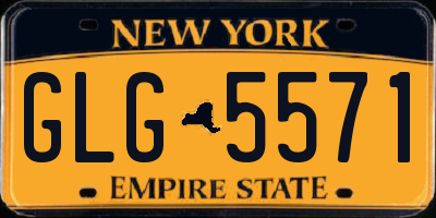NY license plate GLG5571