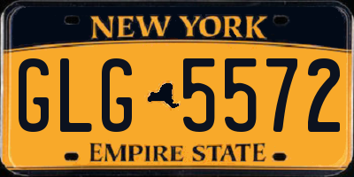 NY license plate GLG5572