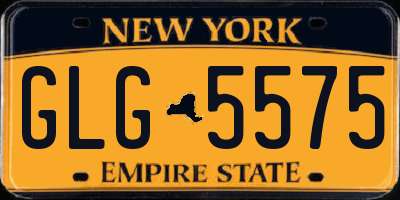 NY license plate GLG5575