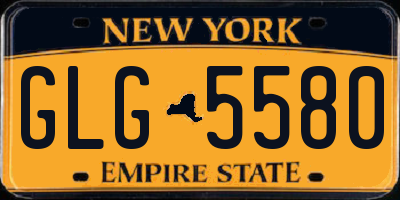 NY license plate GLG5580