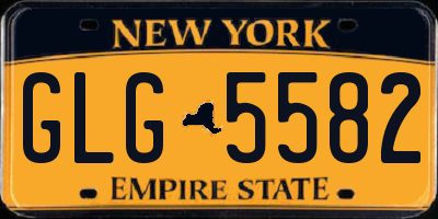 NY license plate GLG5582