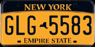 NY license plate GLG5583