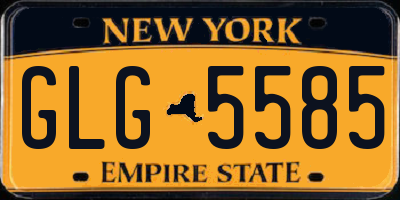 NY license plate GLG5585