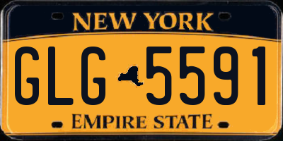 NY license plate GLG5591