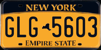 NY license plate GLG5603