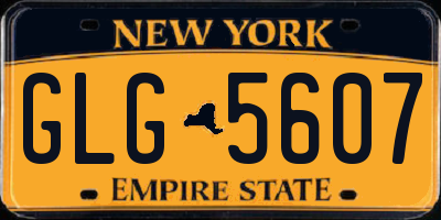NY license plate GLG5607