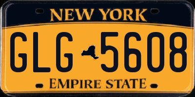 NY license plate GLG5608