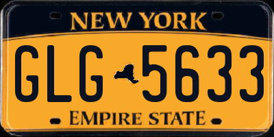 NY license plate GLG5633
