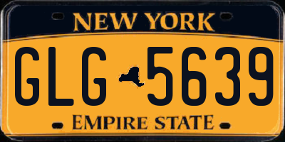NY license plate GLG5639