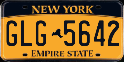 NY license plate GLG5642