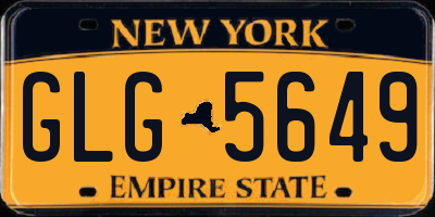 NY license plate GLG5649