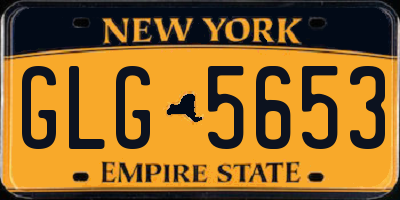NY license plate GLG5653