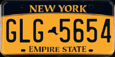 NY license plate GLG5654