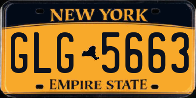 NY license plate GLG5663