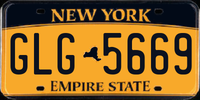 NY license plate GLG5669