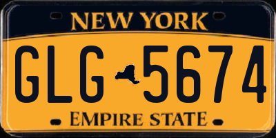 NY license plate GLG5674