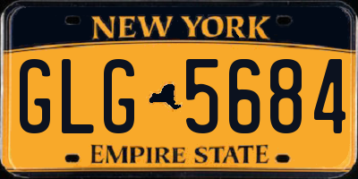 NY license plate GLG5684