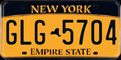 NY license plate GLG5704