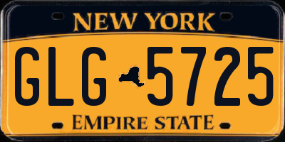 NY license plate GLG5725