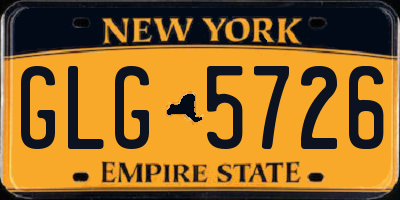 NY license plate GLG5726