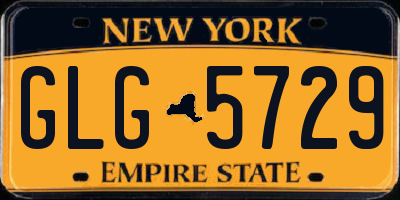 NY license plate GLG5729