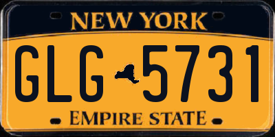 NY license plate GLG5731