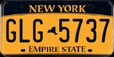 NY license plate GLG5737