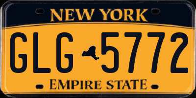 NY license plate GLG5772