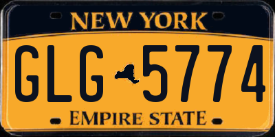 NY license plate GLG5774