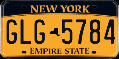 NY license plate GLG5784