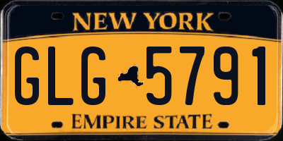 NY license plate GLG5791