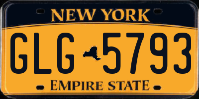 NY license plate GLG5793
