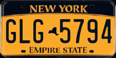 NY license plate GLG5794