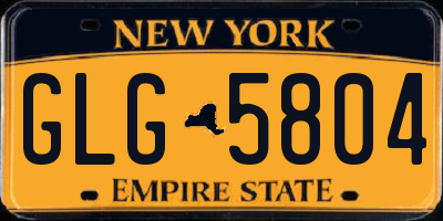 NY license plate GLG5804
