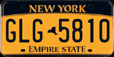 NY license plate GLG5810