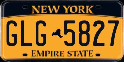 NY license plate GLG5827
