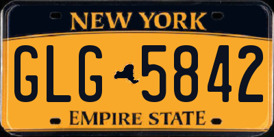 NY license plate GLG5842