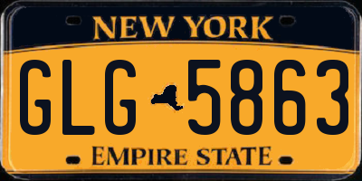 NY license plate GLG5863