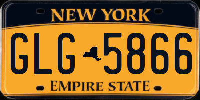 NY license plate GLG5866