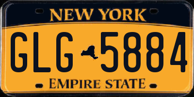 NY license plate GLG5884