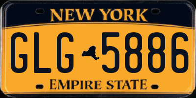NY license plate GLG5886