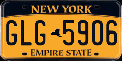 NY license plate GLG5906