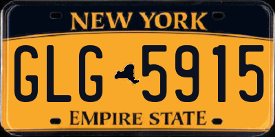 NY license plate GLG5915