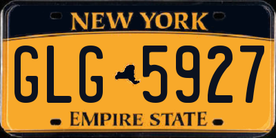 NY license plate GLG5927